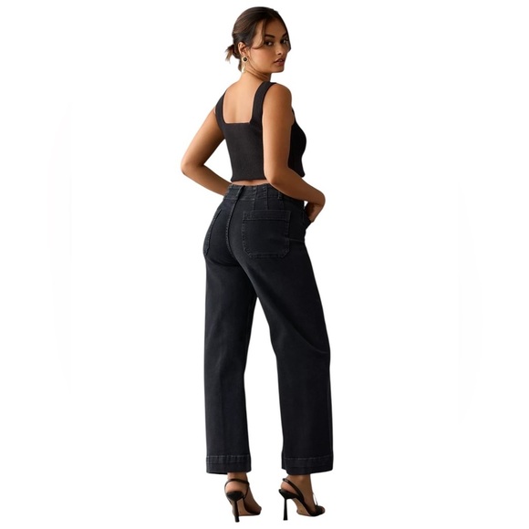 Maeve x Anthropologie The Colette High-Rise Crop Wide-Leg Jeans - Picture 3 of 8